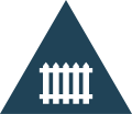 Level crossing with barriers